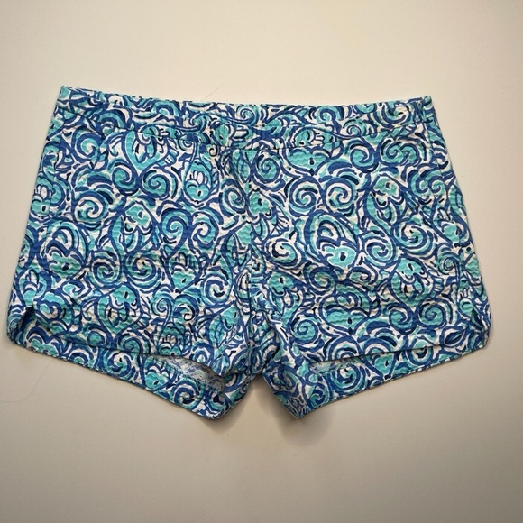 Lilly Pulitzer Adie Chasing Tail Fish Shorts Women’s Size 4 - Picture 1 of 4